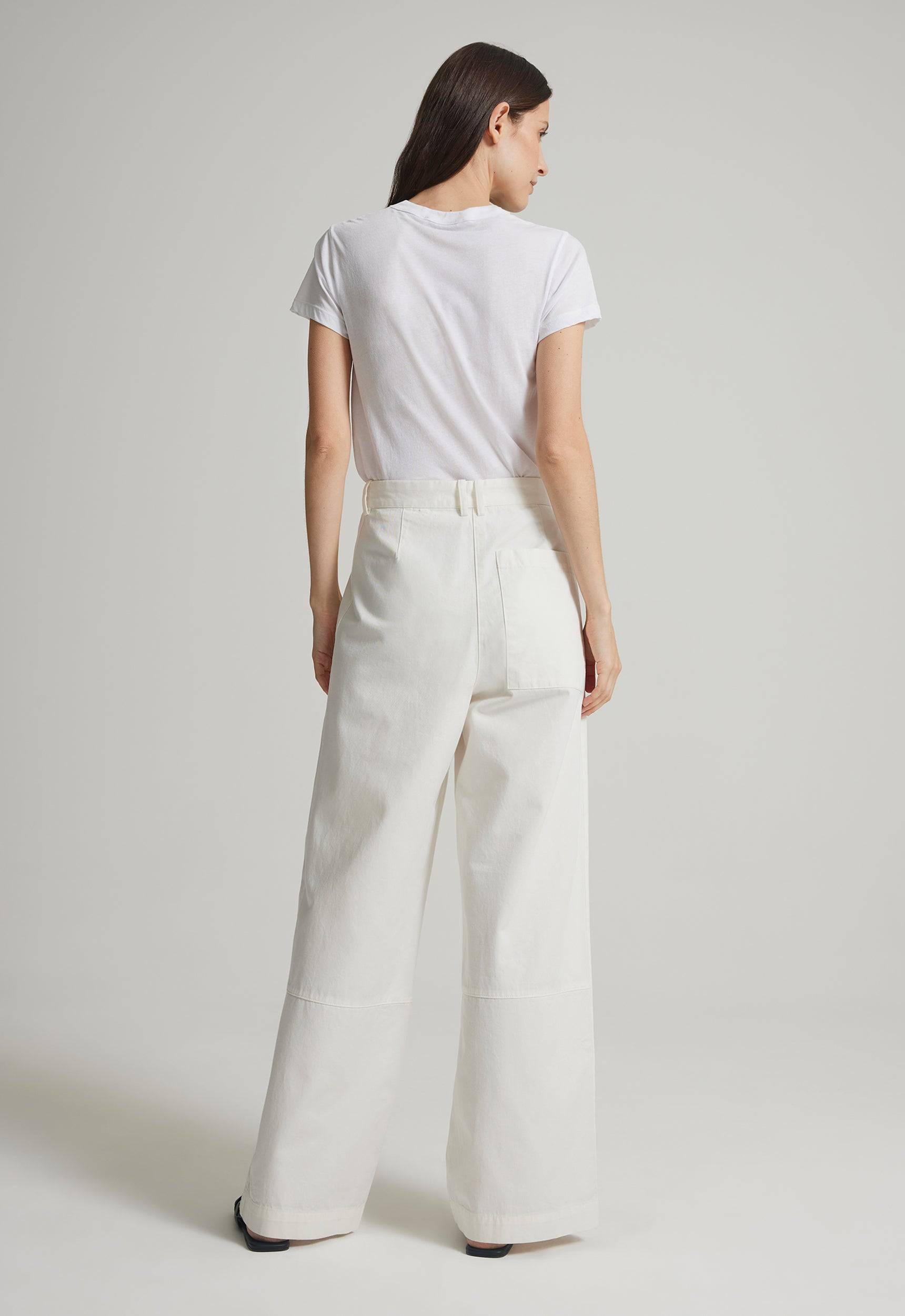 Jac+Jack WORKS COTTON TWILL PANT in Off White